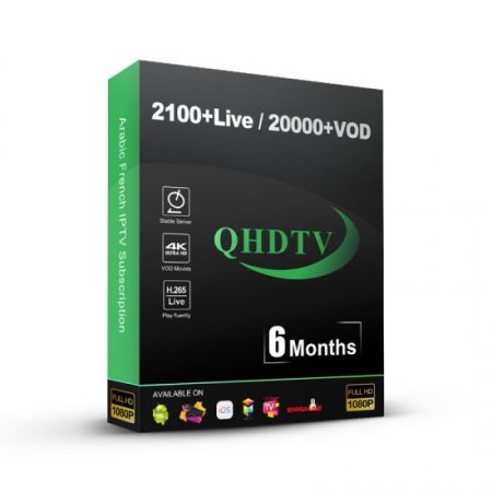 QHDTV Code 6 Mios IPTV France Arabic IPTV Abonnement Support Android Mag Smartv M3u Free test