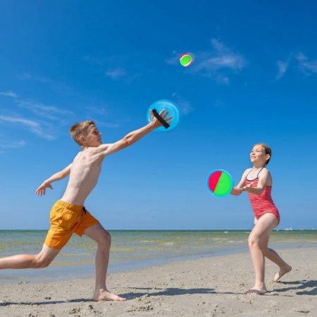 Toss and Catch Game Set - Beach Toys Pool Toys Outdoor Toys Classic Outdoor Games, Beach Games, Yard Games for Kids Adults Family Outside Games Easter Toys Gifts