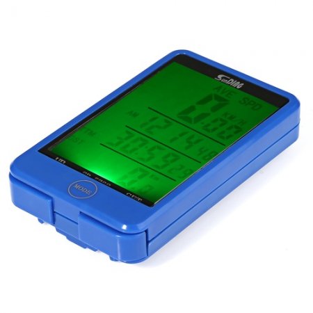 SunDing SD - 576C Touch Screen Wireless Bicycle Computer Odometer - Blue