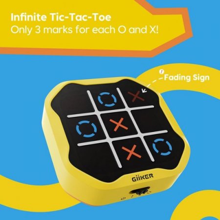 Tic Tac Toe Bolt Game, Board Game,Head-to-Head Game,3-in-1 Handheld Puzzle Game Console,Portable Travel Games for Memory Growth Fidget Toys Board Games for Kids and Adults