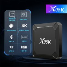 X98K RK3528A Android 14.0 TV Box 4GB RAM 32GB ROM, Android Box 6K1000M Ethernet Wi-Fi 6 2.4G/5G Dual-WiFi Support 4K Bluetooth 5.X USB 3.0 X98K Smart Box for TV