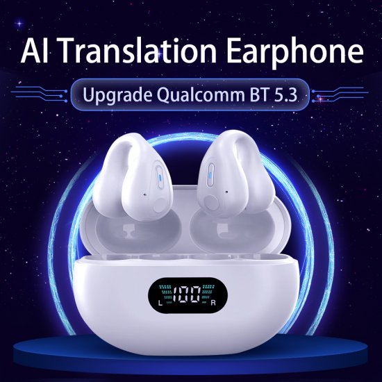 Language Translation Earbuds - Translation Earbuds Real Time, 144 Languages Online Translation, Voice Language Translator with BT 5.3 and APP