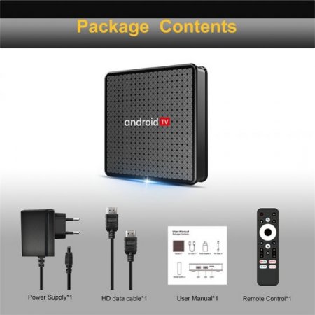 X5 Android 10.0 TV Box, Android Box with 4K 2GB RAM 16GB ROM Allwinner H313 Quad Core ARM Cortex A53, Builtin 2.4GHz/5.8GHz Dual WiFi Bluetooth 5.0, Support H.265 Smart Box