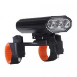 Rechargeable Bicycle Highlight Headlight Mountain Bike Riding Front Light - Black Double Bracket