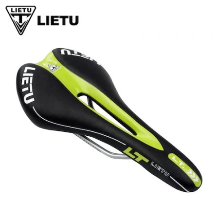 LIETU Bicycle Saddle MTB Road Bike Cycling Silicone Skid Proof Saddle Seat Silica Gel Cushion Seat Leather Front Seat Mat - Green