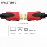 High Quality High Speed HDMI Cable Gold Plated Connection with Red, black and white mesh 1080P 1.5M