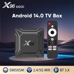 X96M200 Android TV Box 14.0, Amlogic S905X5M,4GB RAM 16/32/64GB ROM Android 14 TV Box 4K 1000M Ethernet Smart TV Boxes Support 2.4G 5G Dual WiFi BT5.X USB 2.0