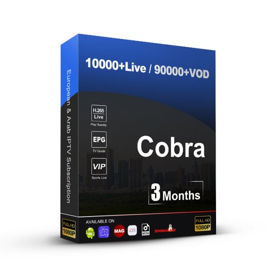 3 Months Cobra IPTV Subscription EPG 4K Timeshift IPTV XXX M3u Android