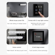 S6 WiFi Smart Scene Wall Switch,2GB+8GB Panel Smart Home Control,in-Wall Touchscreen Control for Smart Light Various Tuya & Zigbee Smart Appliances