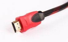 High Quality High Speed HDMI Cable Gold Plated Connection with Red, black and white mesh 1080P 1.5M