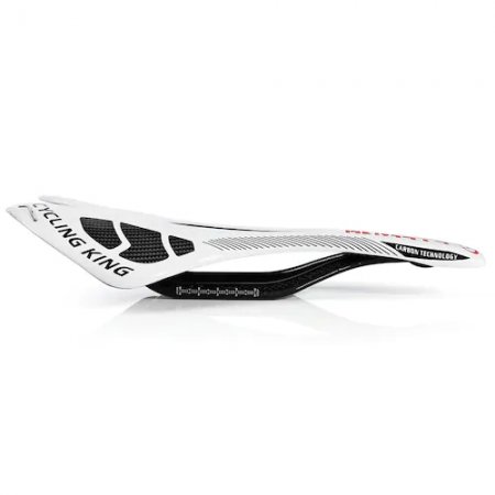 Cycling King MTB Bicycle Durable 3K Full Carbon Seat Saddle - White